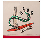Бейсболка COASTAL арт. HFT Hang Loose (кремовый / красный)