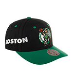 Бейсболка MITCHELL NESS арт. HHSS7310-BCEYYPPPBLCK Boston Celtics NBA (черный / зеленый)