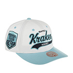 Бейсболка MITCHELL NESS арт. HHSS7286-SKRYYPPPWHIT Seattle Kraken NHL (голубой / белый)