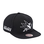 Бейсболка MITCHELL NESS арт. HS8546-SJSBLCK San Jose Sharks NHL (черный)