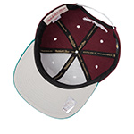 Бейсболка MITCHELL NESS арт. HS11181-ADUPURP Anaheim Ducks NHL (бордовый / бирюзовый)