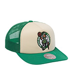 Бейсболка MITCHELL NESS арт. HT12897-BCECREA Boston Celtics NBA (кремовый / зеленый)