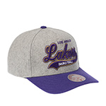 Бейсболка MITCHELL NESS арт. HP14543-LALGREY Los Angeles Lakers NBA (серый / фиолетовый)