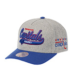 Бейсболка MITCHELL NESS арт. HP14538-WCAGREY Washington Capitals NHL (серый / синий)