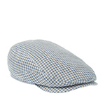 Кепка LIERYS арт. 6383205 DRIVER CAP LINEN SILK HOUNDSTOOTH (синий / бежевый)
